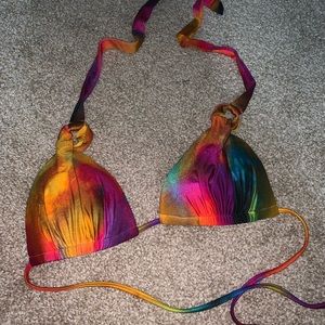 Luli fama rye dye string bikini top
